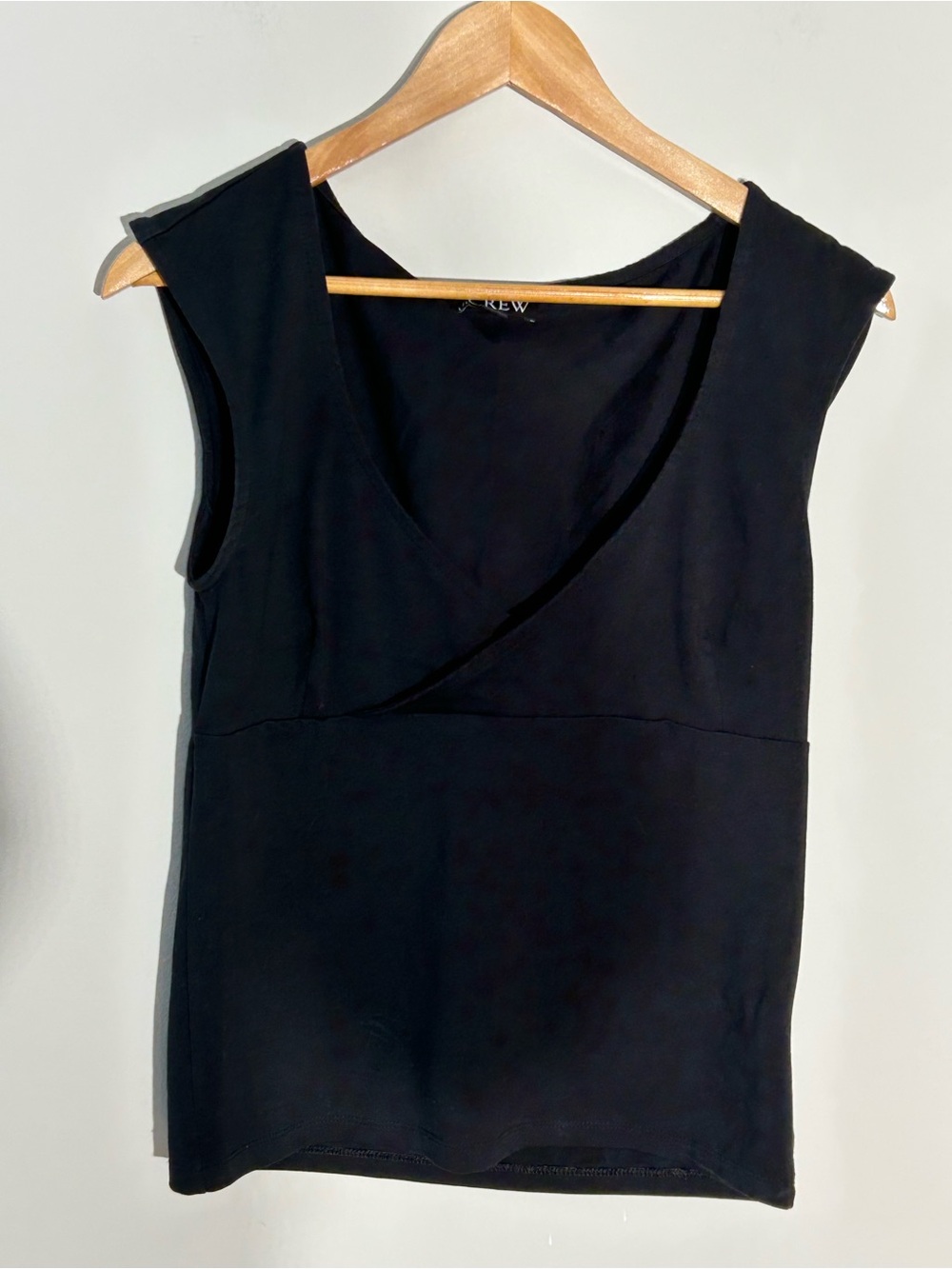 J. Crew Black Cotton Blend Top